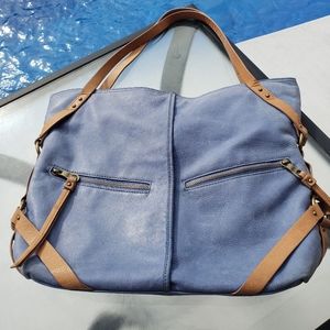 🎃LUCKY BRAND Genuine Blue Suede Leather Handbag